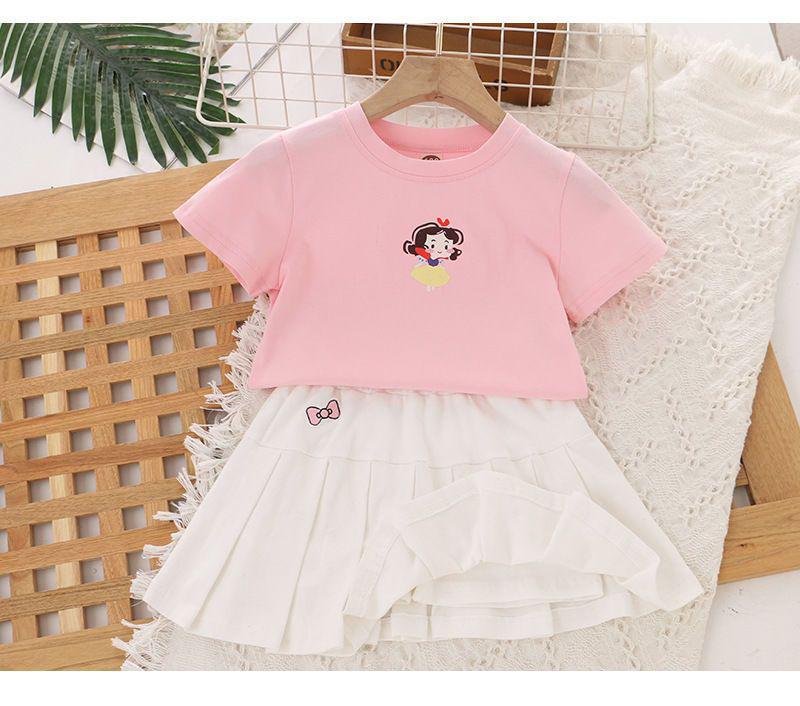 Girls' Summer Midi Pleated Skirt with Anti-Exposure Shorts