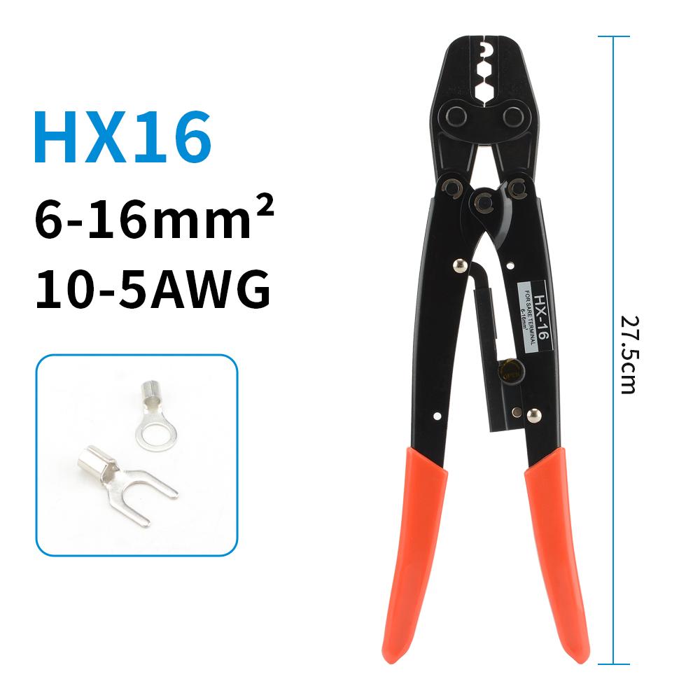 HX-10 Spine Wheel Type Labor-saving Terminal Crimping Tools for 1.25-10mm2 10-6AWG Terminal Electrician Specific Crimping Pliers
