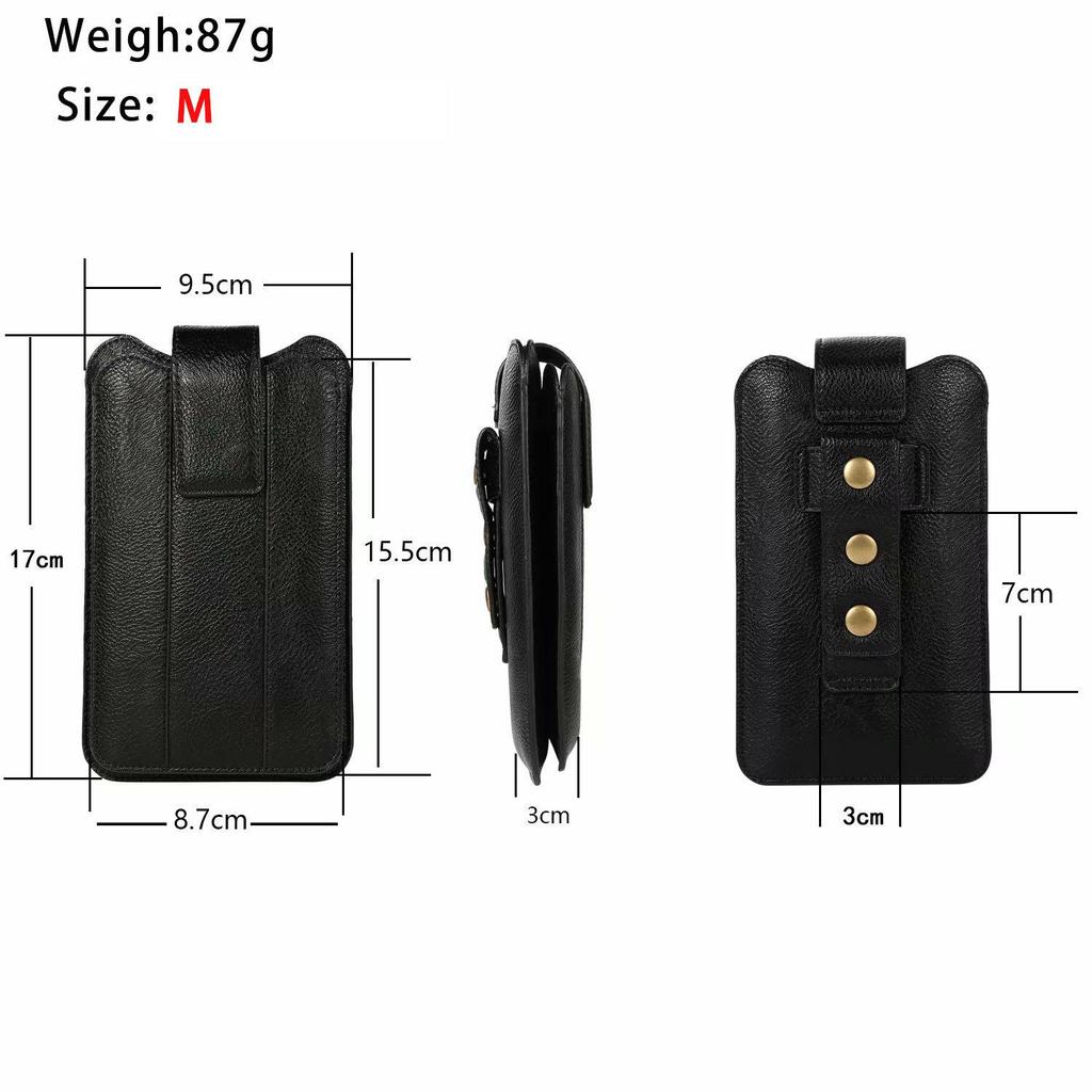 Двойной кожаный чехол для двух мобильных телефонов, сумка с зажимом для ремня, чехол-кобура для iPhone 16, 15, 13, 12 Pro, Samsung S24, S23, S22, Redmi, Oppo, мужской держатель для поясной сумки