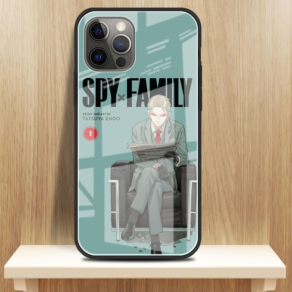 Чехол из закаленного стекла для Apple iPhone 13 12 Mini 11 Pro XS Max SE 2020 XR 7 8 Plus X 6 6S задняя крышка телефона SPY FAMILY Anime Funda