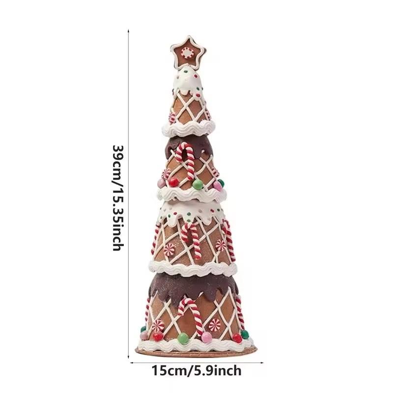 Mini Christmas Tree Decorative Miniature Christmas Tree Candy Cake Shaped Artificial Christmas Tree For Home Tabletop Decor