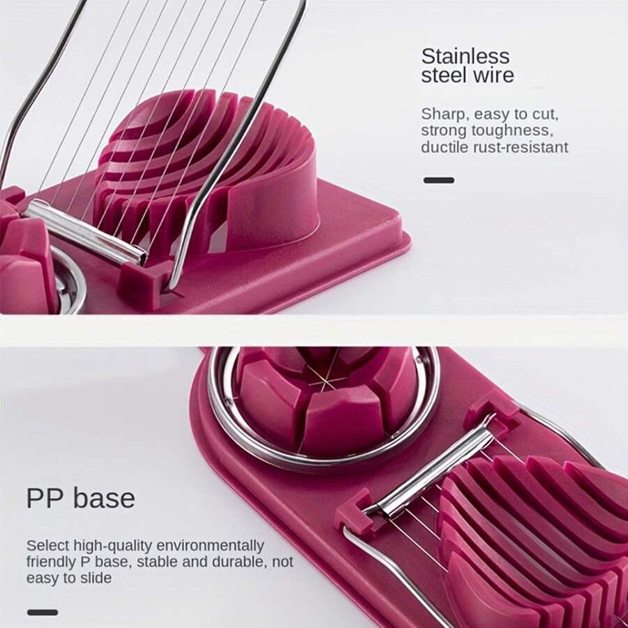 Многофункциональный нож для яиц с полипропиленовым основанием 2-в-1 из нержавеющей стали, яйцерезки с тягой из нержавеющей стали, кухонные принадлежности