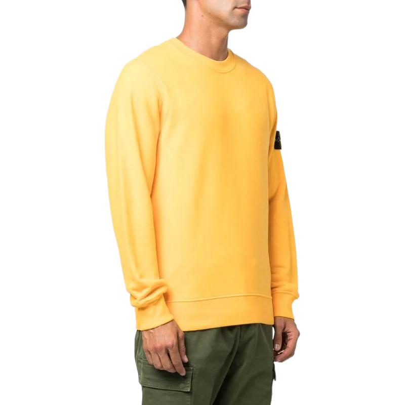 STONE ISLAND FW22 Однотонное худи с логотипом, повседневное, мужское, желтое 771563020-V0030