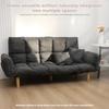 New Living Room Sofa Convertible Futon Couch Bed Adjustable Backrest Memory Foam Mattress 2-Seat Foldable Love Seat Sleeper Sofa