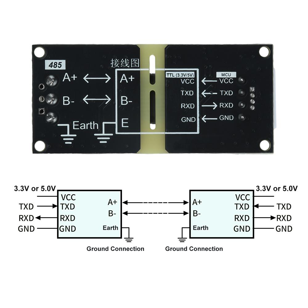 TTL Turn To RS485 Converter Module 485 To Serial UART Level Mutual Conversion Hardware Automatic Flow Control PowerSupply Module