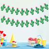 1 Set Banner Garland Party Decoration Eco-friendly Cactus Coconut Tree Pineapple Summer Banner Holiday Supplies