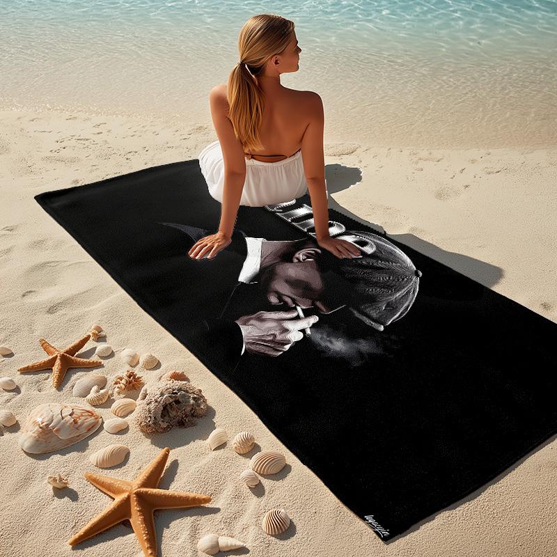 Custom Name Man Stylish printed beach towel,a quick-drying, absorbent mat suitable for the beach, pool, gym, and travel fans gift