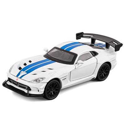1/32 Dodge Viper ACR SRT Модель спортивного автомобиля из сплава Литые металлические трековые гоночные автомобили Модель автомобиля Звук Свет Симуляция Детские подарки