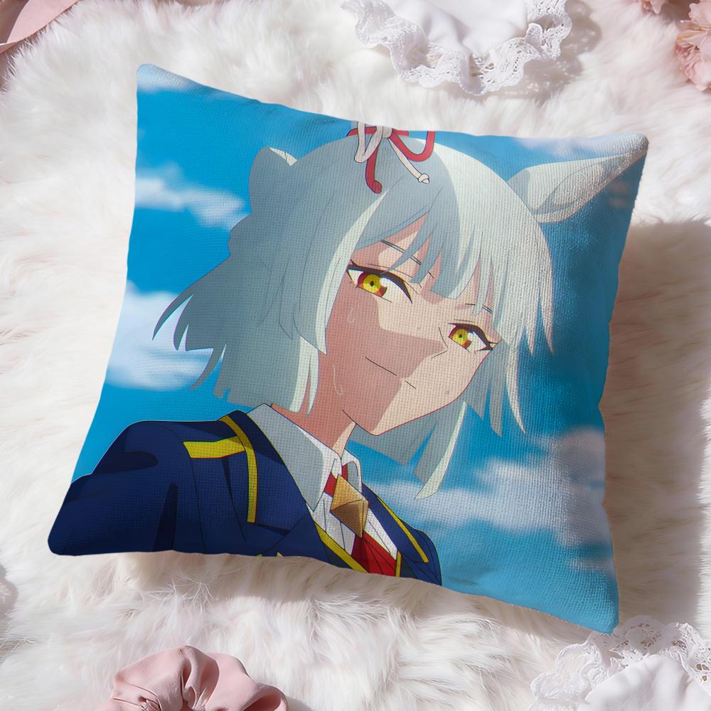 Подушка с принтом Uma Musume Cinderella Gray, Чехол Премиум-комфорт, Двусторонний чехол для подушки - Дизайн «Два в одном» для любой комнаты и салона автомобиля