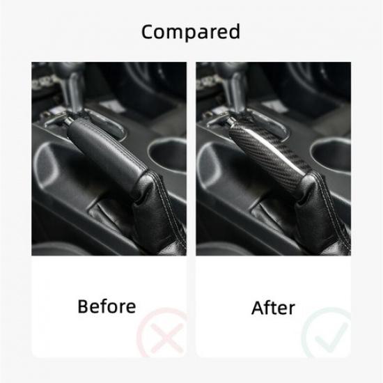 Real Carbon Fiber Car Handbrake Grips Cover Decoration For Ford Mustang 2015-19