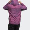 adidas ВНД. Спортивная клетчатая ветровка с капюшоном, мужская верхняя одежда фиолетового цвета GH8162
