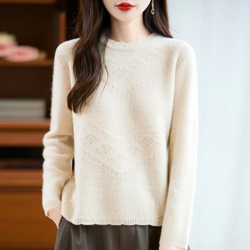 Женский кашемировый свитер Qinghe кашемир 30% кашемир 70% шерсть осенне-зимний пуловер теплый и модный