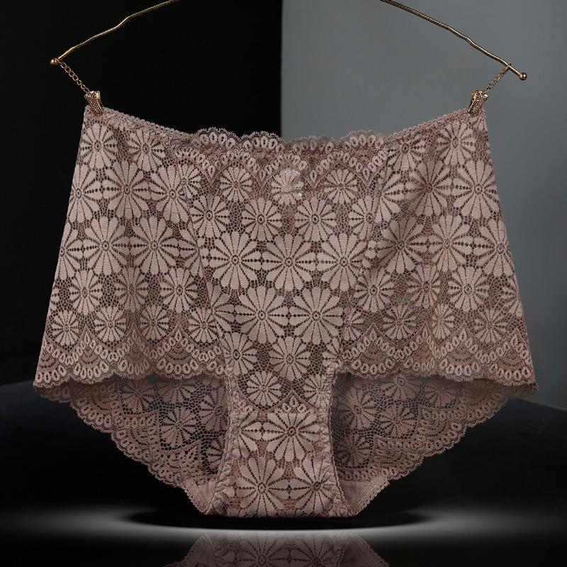 Женские трусики с высокой талией, сексуальное кружевное нижнее белье с вышивкой в виде снежинок, женские бесшовные трусики-лифчики больших размеров