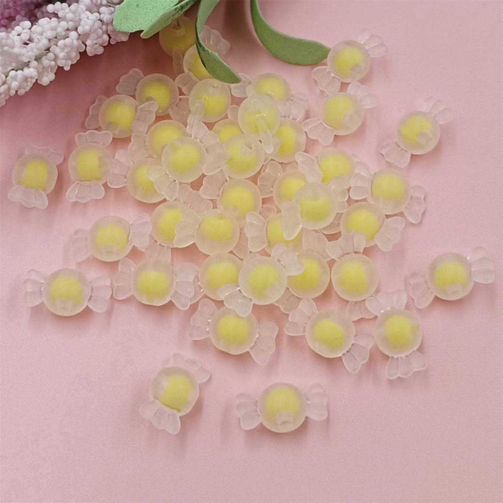 100Pcs 17mm Matte Candy DIY Craft Beads For Jewelry Making Double Layer Pendant Necklace Bracelet Wholesale