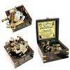 Nautical Compass Sextant Telescope Vintage Marine Astrolabe Ship's Instruments with Wooden Box