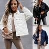 2025 Winter New Women's Cotton Padded Coat Long Sleeve Button Decorated Outerwear