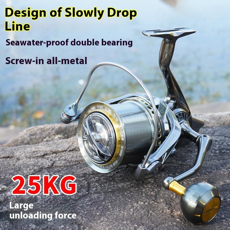 High-quality Spinning Reel  Large-scale Long-distance Casting Reel Full Metal  4.8:1 High Speed Ratio  Winding, Large Capacity  Sea Fishing Reel