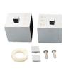 Replacement Square Thermostatic Shower Handle Knob Set for SMA Mixer Chrome Finish with Stop Ring and Grub Screw