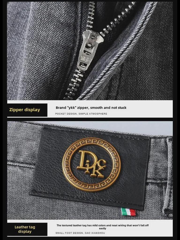 Европейские мужские облегающие джинсы в стиле ретро - летние повседневные прямые брюки