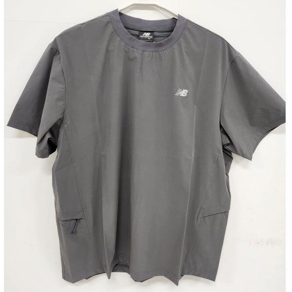 New Balance Men Frozen Essential Woven Tee Charcoal Nbneg31623