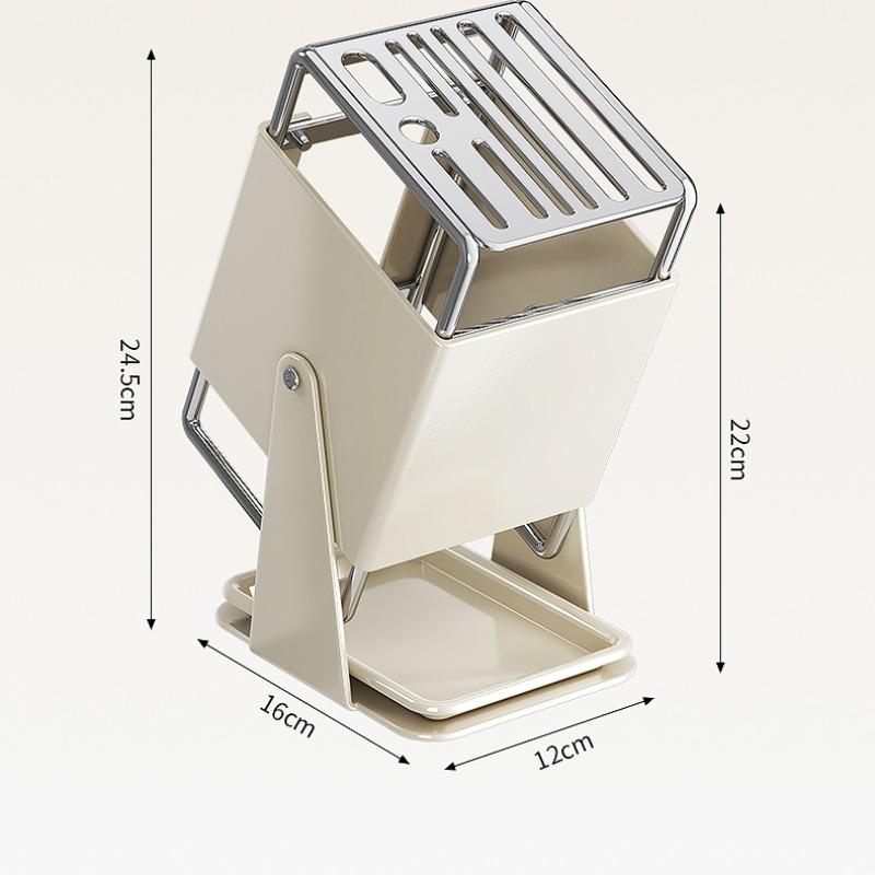 Knife Rack Kitchen Household Countertop Knife Holder Integrated Knife Block Storage Rack Detachable Draining No Installation Nee