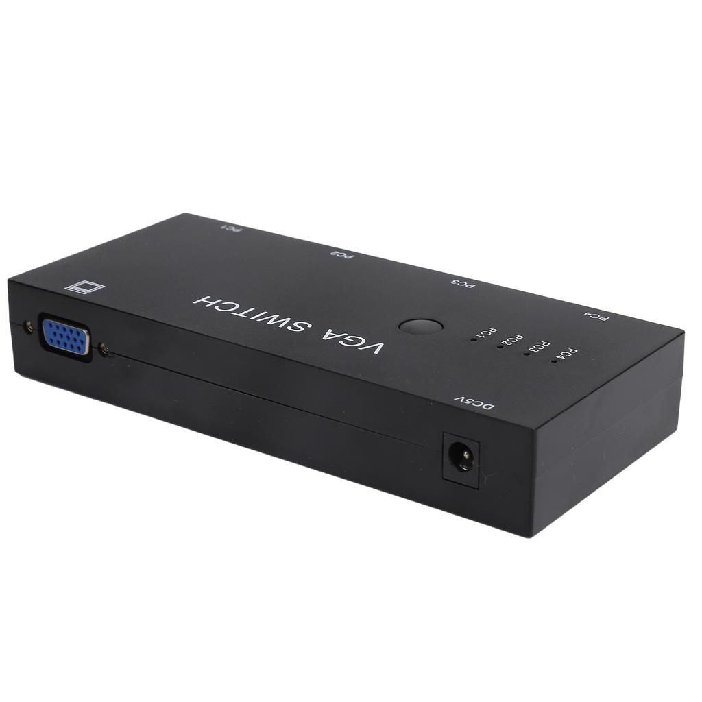 VGA Switcher 4 In 1 Out VGA Splitter Switch Box Видеоконвертер для VGAXVGASVGAUXGA