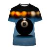 Summer New 3D Printed Table Tennis T-shirt Men's Round Neck Short Sleeve Plus Size Top Casual T-shirt Loose and Comfortable Stre