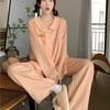 Spring and Autumn New Ladies Pajamas Homewear Set Girls Sweet Net Red Long-Sleeved Trousers Students Casual Homewear Set
