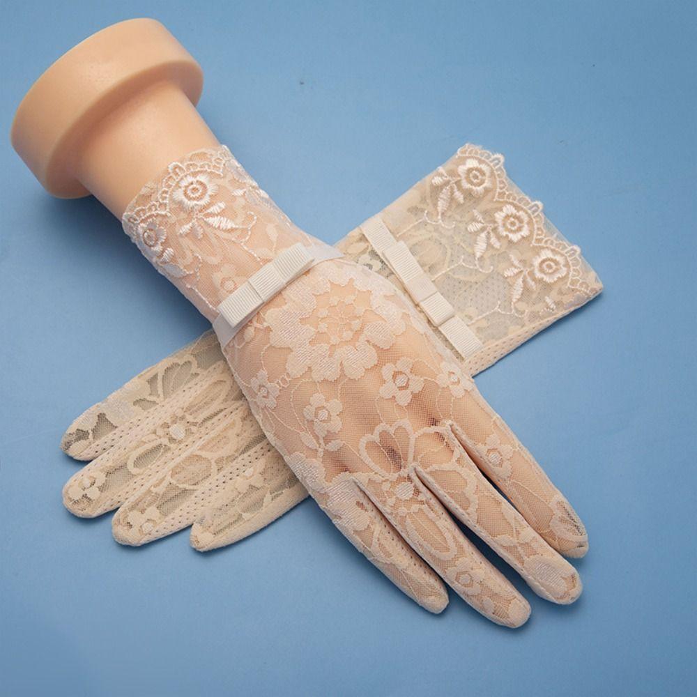 Anti-UV Mittens Thin Lace Sunscreen Gloves New Women Gloves  Outdoor Riding