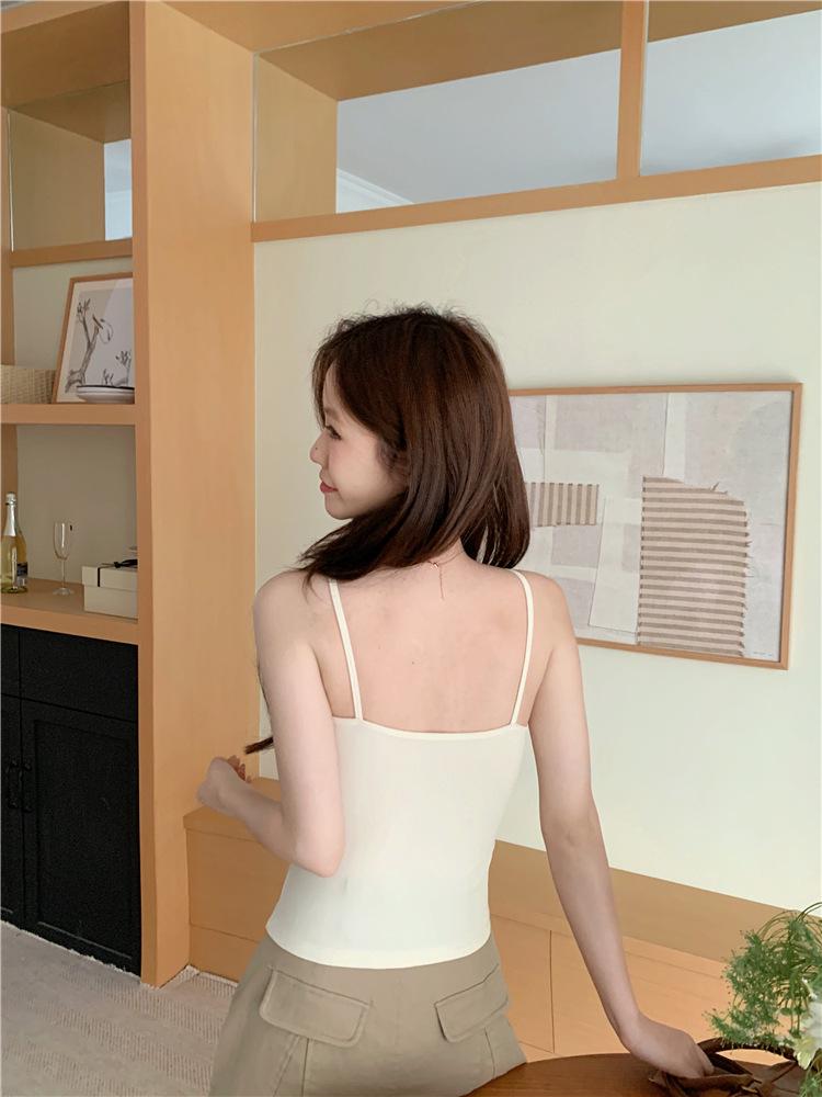 Пикантный кружевной топ-ками с открытой спиной и бантом, с нагрудными вкладышами – Бесшовный короткий топ