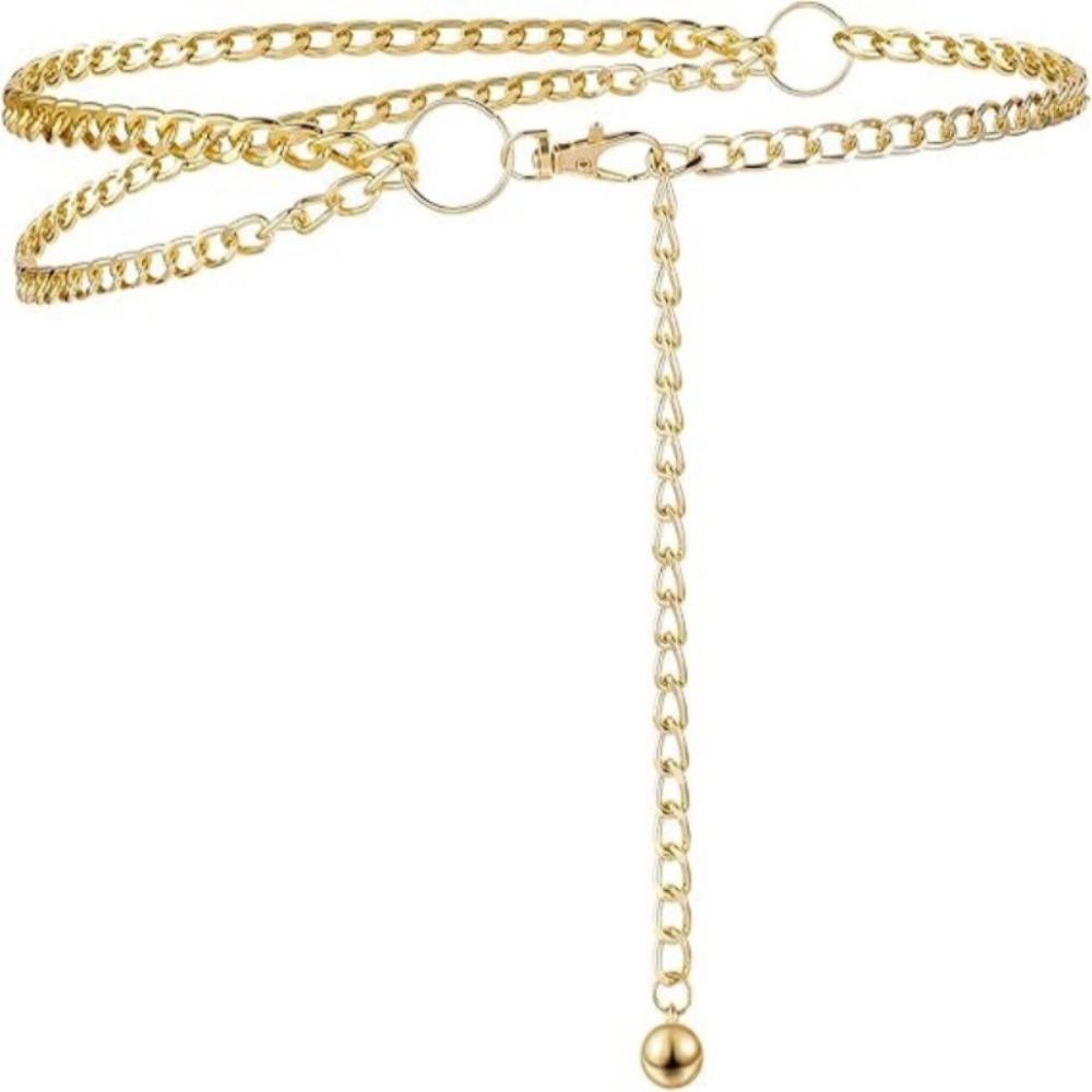 Adjustable Body Link Belts Multilayer Decorative Belt Waistband Waist Chain Belt  for Jeans Dress