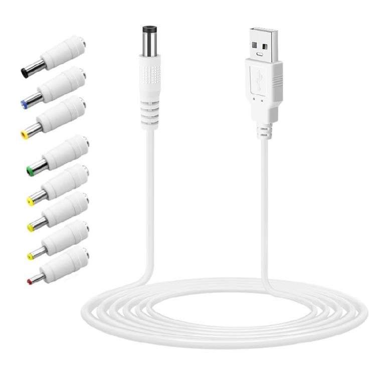 Кабель-преобразователь USB5V в DC9V 12V Кабель для зарядки USB в DC9V 12V с 8 адаптерами