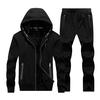 Men Running Set Clothing Sportswear Fleece Velvet Hoodies Sweatshirts Sets Tracksuits Suit