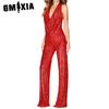 Women's Backless Sequin Romper Slim Sleeveless Romper for Women