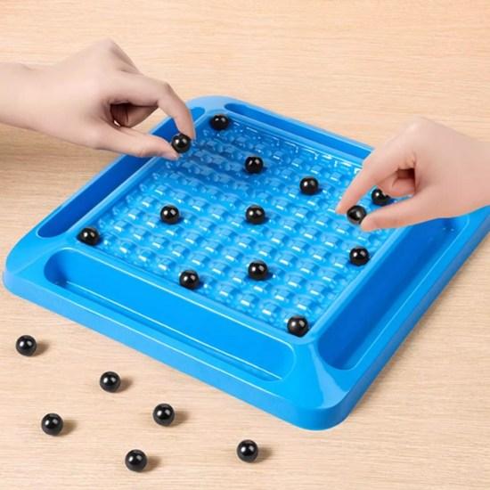 Набор боевых магнитных шахмат Популярная настольная игра с 20 магнитными бусинами + рулетка со штрафными ударами + шахматная доска + чехол для хранения, популярная корейская игра