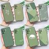 Aesthetic Sage Green Case For OPPO A94 A74 A54 A53S A53 A31 A5 A9 2020 A52 A72 A83 A91 A93 A1K A15 A16 Cover