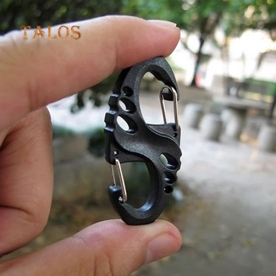 Talos 5 шт. практичный уличный S-образный пружинный крючок-карабин для кемпинга и пешего туризма, брелок с крючком-крючком