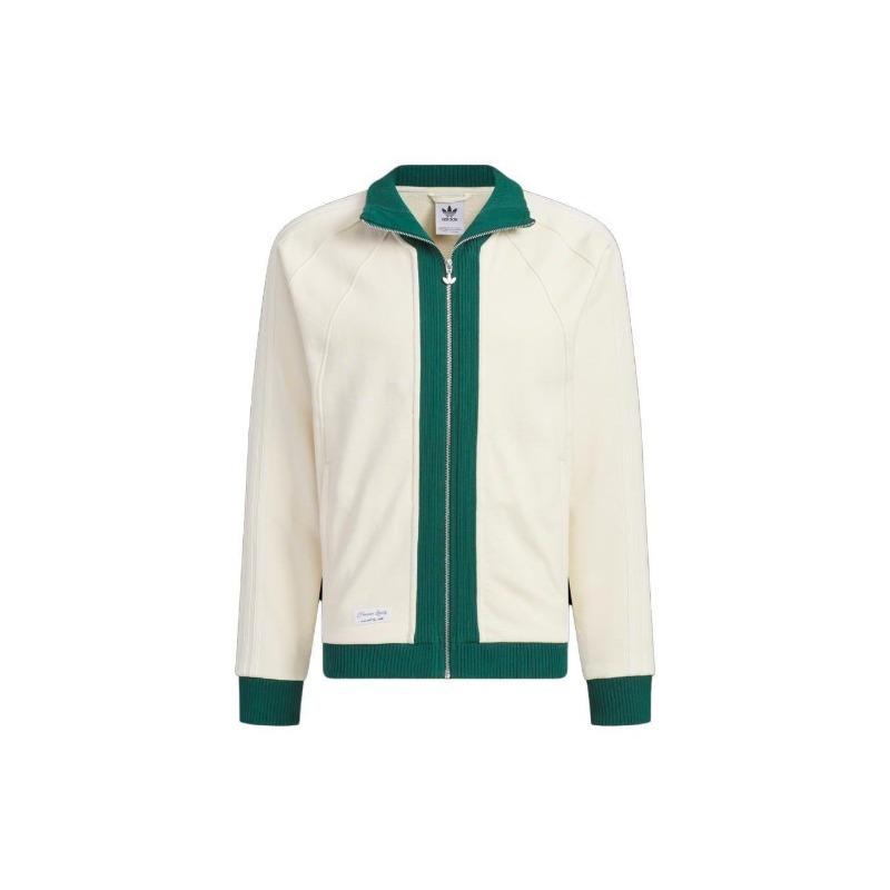 adidas Originals X Notitle Collaboration FW23 Куртка унисекс с контрастной молнией и воротником-стойкой Белая куртка IN1087