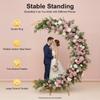 Golden Crescent Wedding Arch 7FT, Carbon Steel Moon Backdrop Stand for Wedding Ceremony,Party Decoration,Photo Booth Background