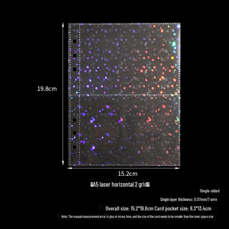 Нескользящая визитница формата А5 с 4-мя прозрачными внутренними карманами для хранения 3-дюймовых фотографий Polaroid