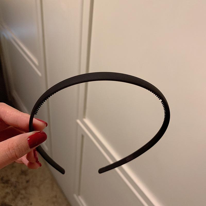 Модные повязки для волос для женщин, ободок, разноцветные однотонные, нескользящие, с тонким краем, повязка на голову, обруч для волос для девочек, повязка для волос, аксессуары для волос