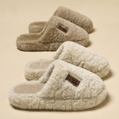 Хлопковые тапочки Мао Мао зимние домашние нескользящие домашние комнатные высококачественные теплые плюшевые парные хлопковые мопы