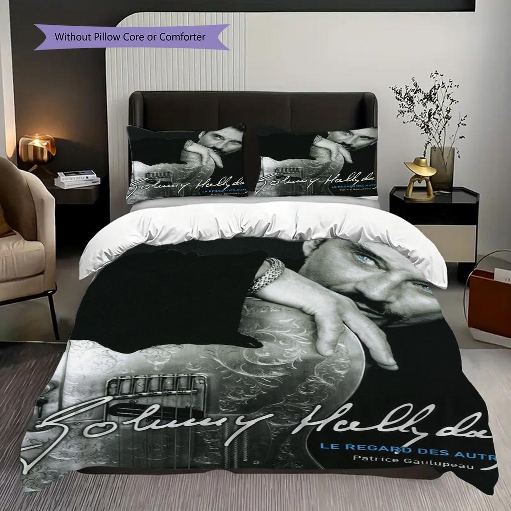 Rock Legends Harmony Bedding (1 * duvet cover + 2 * pillowcase, without core) 2D Flat Duvet cover and pillowcase Soft and comfortable