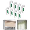 Pack of 8 Easy Installation Clamp Holders for Roller Blinds Strong Adhesive Window Shade Curtain Brackets Replacement