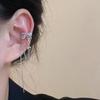 Zircon Bowknot Tassel Ear Clips: Elegant Non-Pierced, Niche Design for Women's Summer Earrings
