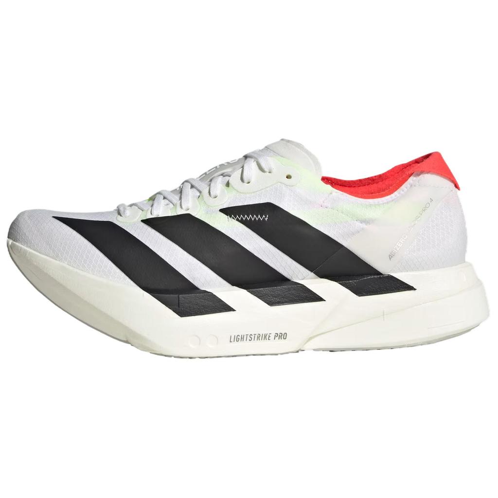 Adidas Adizero Adios Pro 4 White Black Women Sneakers Cloud-White Core-Black Silver-Metallic JR1163