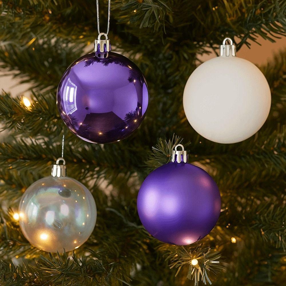 24pcs 6CM Christmas Balls Electroplated Christmas Spheres Pendant  Background Layout