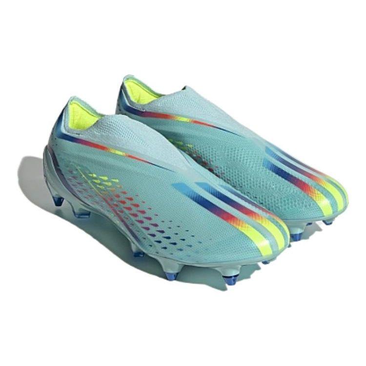 Adidas X Speedportal+ SG Al Rihla Pack - прозрачные мужские кроссовки Aqua Blue Navy Brick-Red GW8420