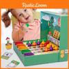Wooden Vegetable Fruit Farm Color Recognition Sorting Game Kids Toy Educational
