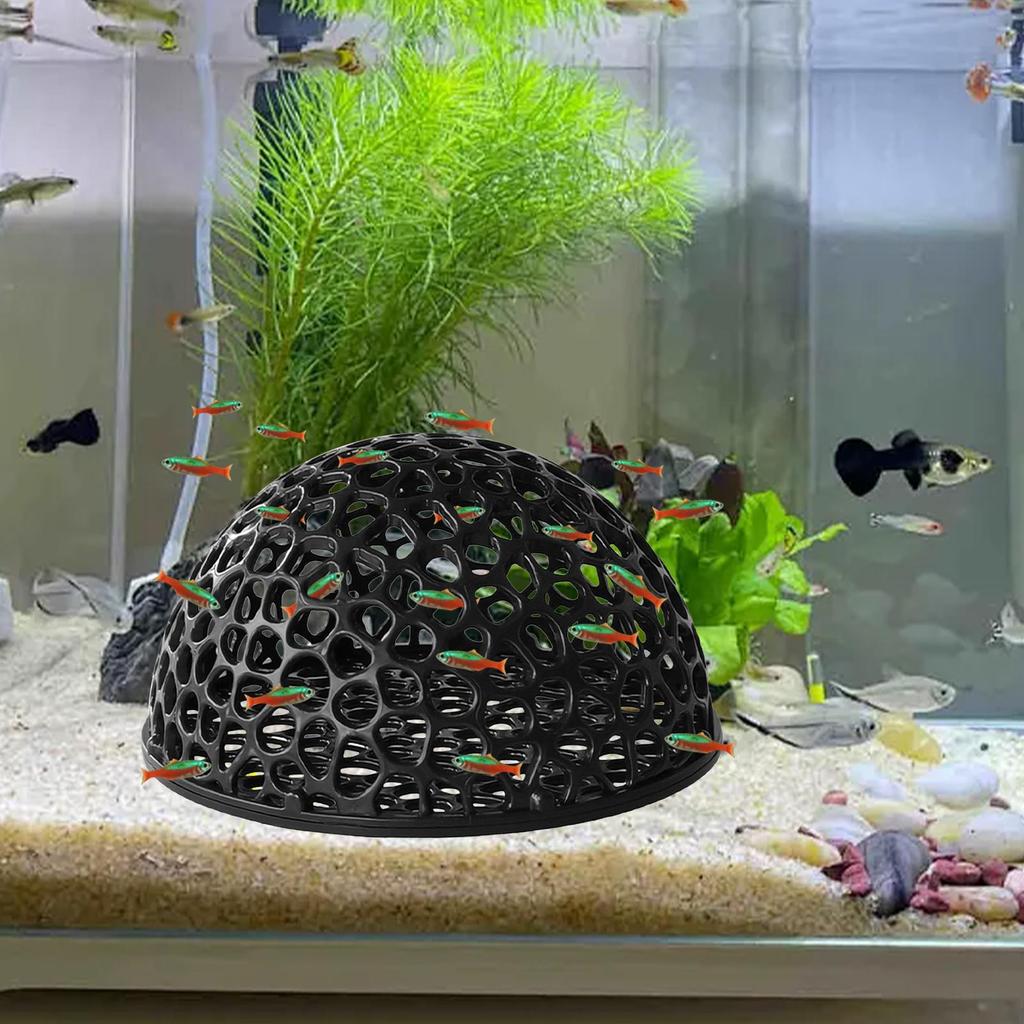 Fish Tank Hideouts Cave Shelter for Aqaurium Fish Shrimp Breeding Resting Playing Moss Planting Basket Fish Tank Decoration